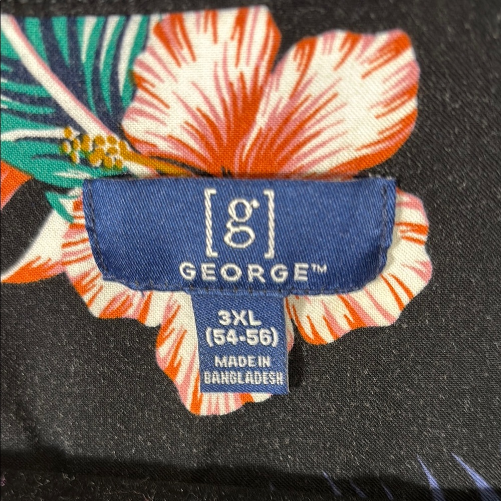 Men's George 3XL Floral Button-Up Shirt - Picture 3 of 7